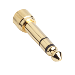 Adaptador roscado de 3 mm a 63 mm (1/8" a 1/4") para todos los audifonos profesionales.